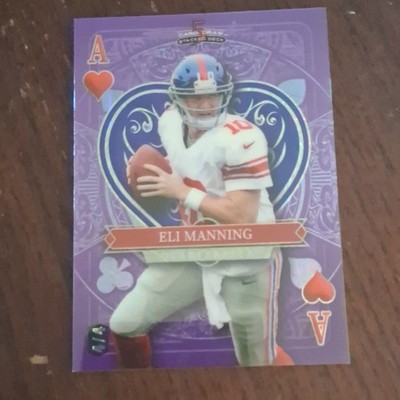 Eli Manning 4/4 Purple Lazer Wild Card Football