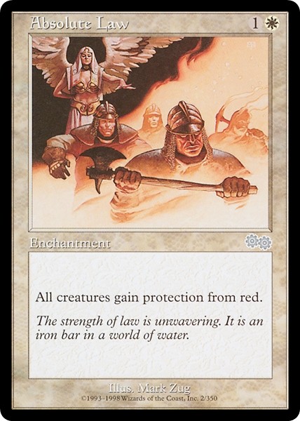ABSOLUTE LAW x1 mtg NM/NM-   Urza's Saga 1 Unc