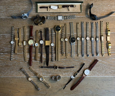 #ad #ad Lot of 32 Watches Not Working amp; Not Tested Mostly SEIKO amp; PULSAR Free Ship $439.99