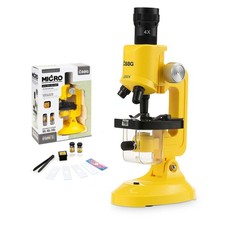 Kids Microscope with LED Light - 100X/400X/1200X Magnification  Beginner sci...