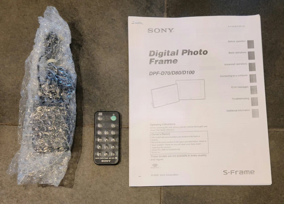 Sony S Frame DPF-D100 10.4" Digital Photo Picture Frame with Remote 12V - Image 3 of 4