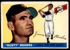 1955 Topps #1 Dusty Rhodes VG-EX NY Giants                  ID:219780