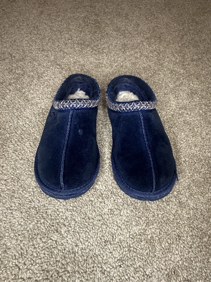 Zapatillas UGG Tasman II para Niños Gamuza Mezcla de Lana Azul Marino Forradas Informales Sin Cordones 12 Foto 3 de 4
