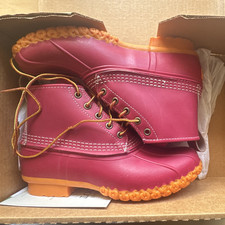 L.L.Bean Bean Boot 6" Limited Edition Women US 9 Cherry/Guide Orange Never Worn