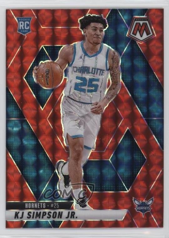 2024-25 Panini Mosaic Rookies Red Prizm KJ Simpson Jr #239 Rookie RC 0kv2