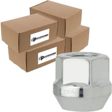 Zinc M12x1.50 Lug Nuts - Open End Bulge 19mm Hex - 0.83" Tall - Case of 400