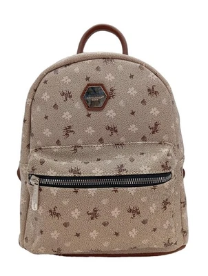 DAVID JONES Sac à dos mini Petit Dames Sac à dos crème-brun style décontracté - Photo 1/4