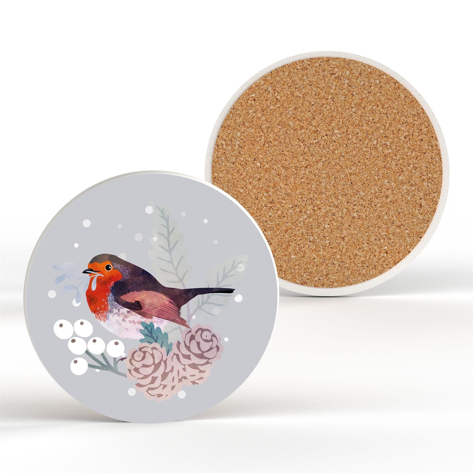 ROBIN 3 CERAMIC ROUND COASTER