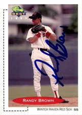 Randy Brown 1991 Classic Best Auto #131 A Winter Haven Red Sox