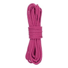 11 Yard Leather Cord, 5.5mm Round Braided Leather Strips, Rose Red