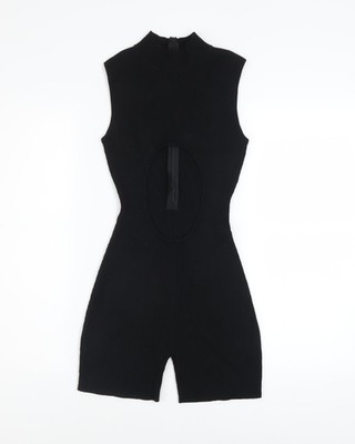 Schwarzer Playsuit Damen UK Größe S PRETTYLITTLETHING Einteiler