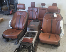 2017-22 F250 F350 Super Duty Brown Leather King Ranch Front Rear Seats See Pics