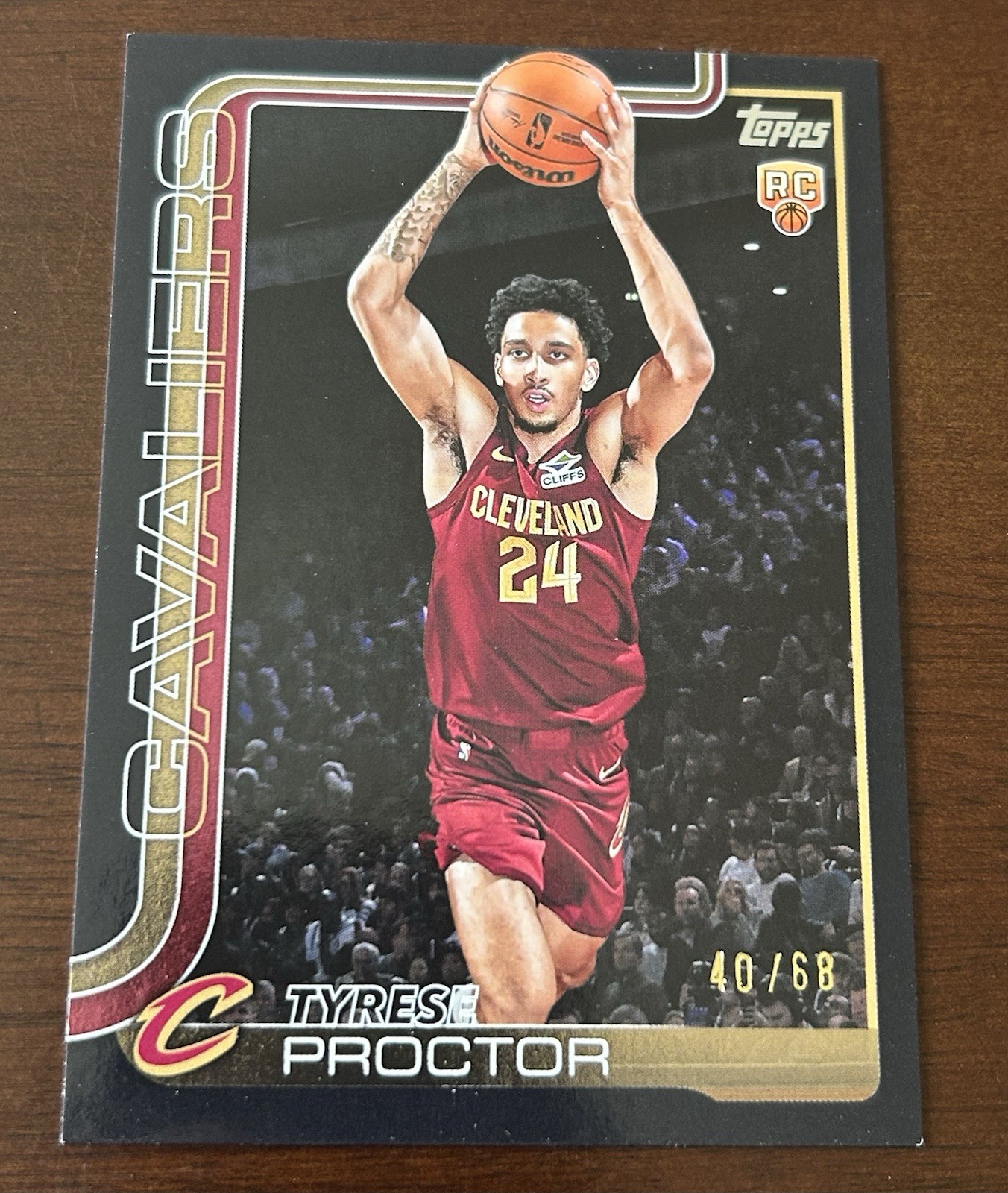 2025-26 Topps Basketball Tyrese Proctor Black RC /68 #250 Cavaliers