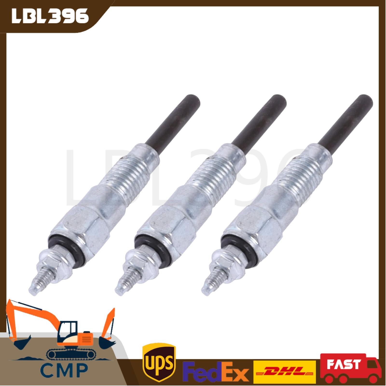 3pcs Glow Plug 16851-65510 16851-65512 16854-65512 for Kubota D722 D902 D1005