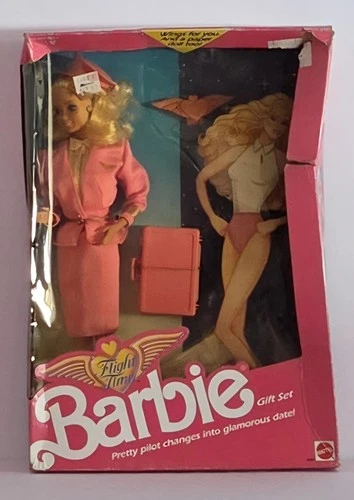 Vintage Flight Time Pilot Barbie Gift Set #9584 NRFB Damaged Box