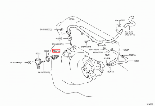 Genuine Camry MCV36 MCV31 Celica ZZT231 ZZT230 3.3 3.0 1.8 Thermostat - Picture 19 of 20