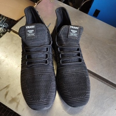 VNANV Black Designer Fashion Slip On Lace Running Shoes Sneakers EU Größe 50!!! 
