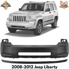 Front Bumper Cover Fascia Paintable & Lower Valance For 2008-2012 Jeep Liberty