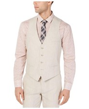 BAR III Mens Slim Fit Suit Separate Suit Vest - Tan