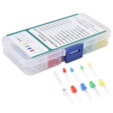 300x LED Light Diodes 5 Colors Lighting Bulbs Lamps Electronics Components Parts