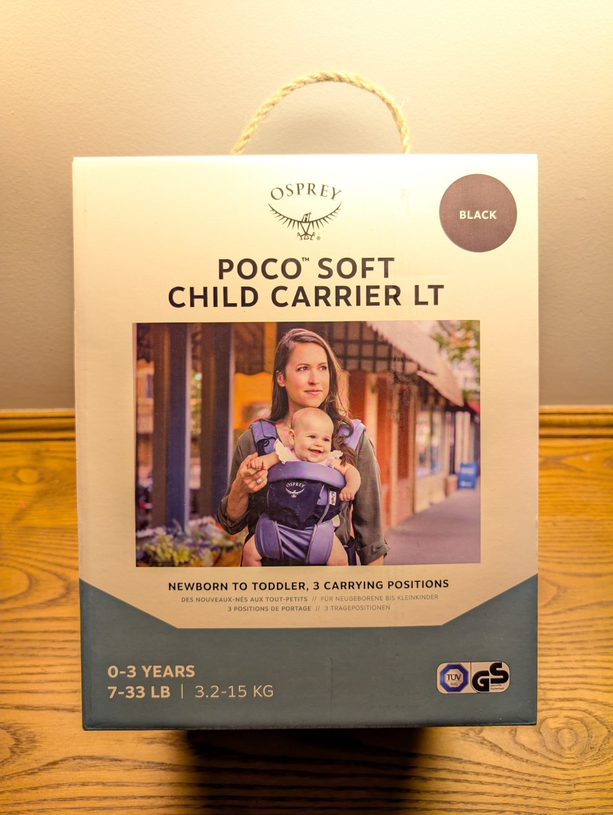 Osprey Poco LT Soft Black Baby Carrier for Hiking and Travel-image