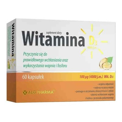 Alg Pharma Witamina D3 4000 IU 60 kapsułek