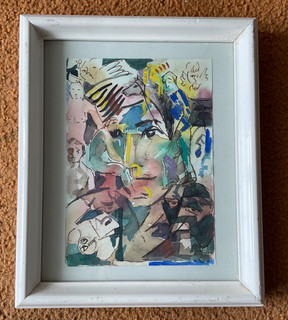 TJ/40# Aus Insolvenz: Bild Aquarell auf Papier signiert SB Busser