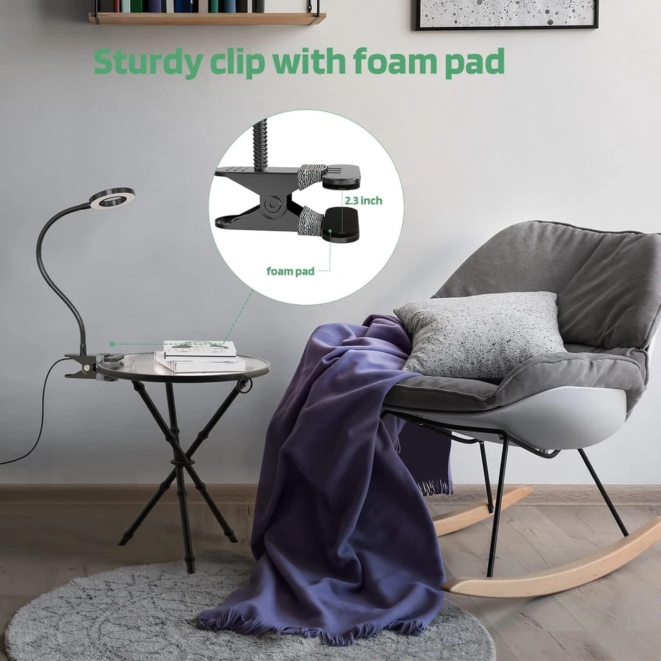 GLORIOUS-LITE LED Clip en Luz, 36 Luces de Lectura LED, 4 Modos de Luz de Libro, 360° Foto 3 de 4