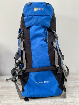 Hi Gear Phantom 60L + 10L Rucksack Backpack Blau Festival Wandern