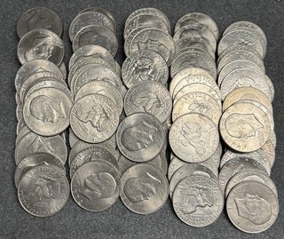 100 1971 1978 Clad Eisenhower Dollars Unsearched Ike Lot Set Rolls $1
