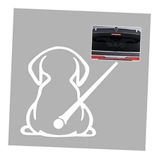 2PCS Car Windshield Window Decals, Funny Cartoon Puppy Dog Moving Tail White