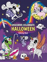Malbuch Halloween Einhorn FüR Kinder, Ausmalbuch, Spaß, Gruselig