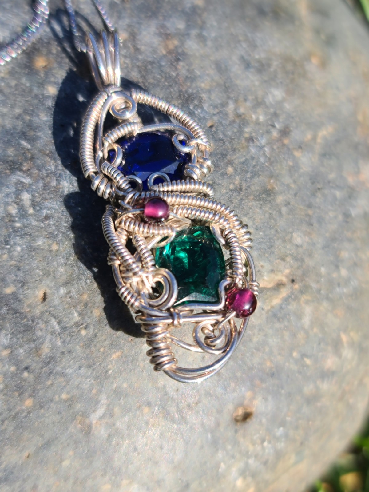 Sterling 925 Solid Silver Crafted Silver Wire Pen… - image 8