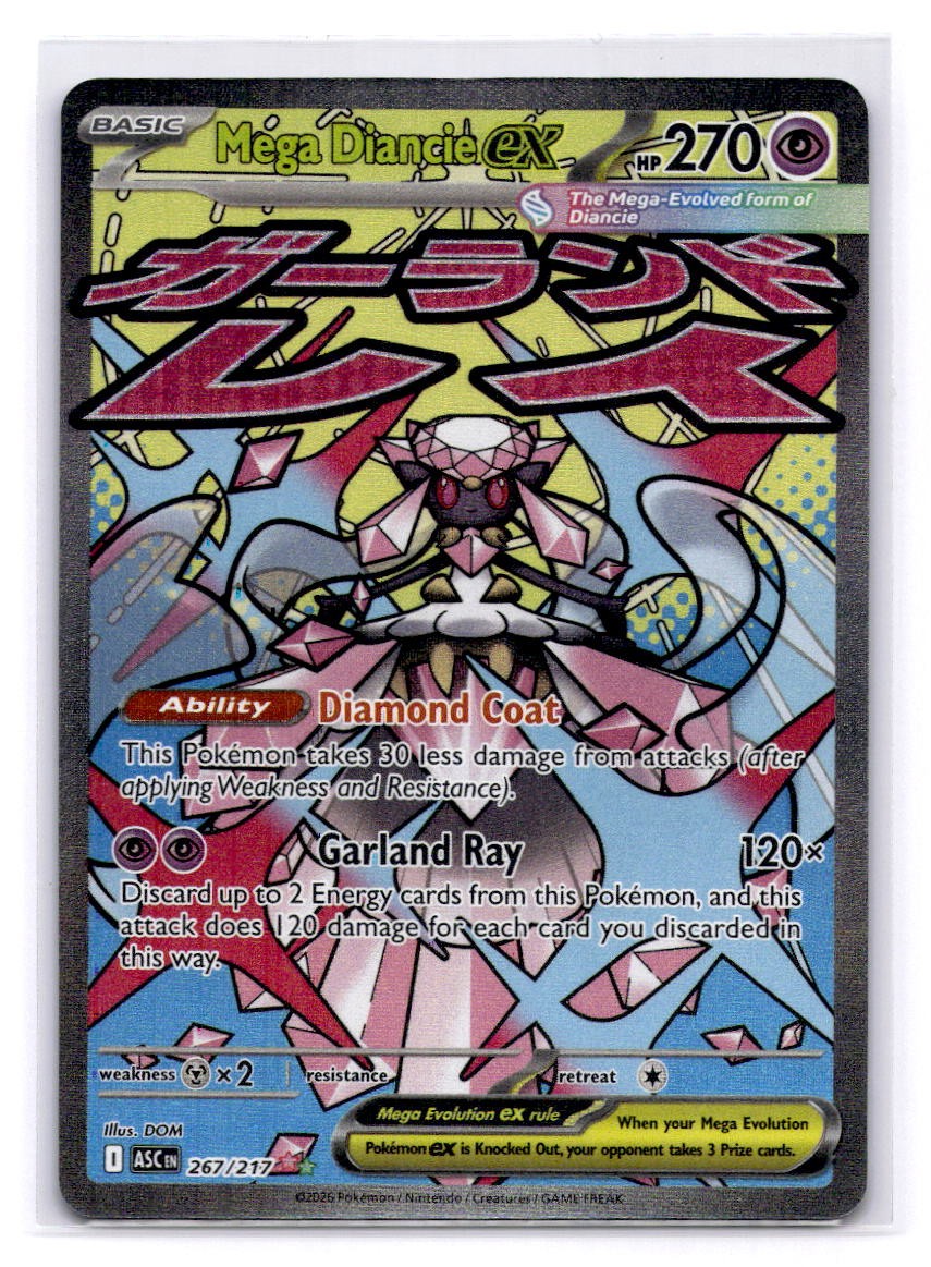 Mega Diancie ex ME: Ascended Heroes 267/217 Mega Attack Rare LP-NM