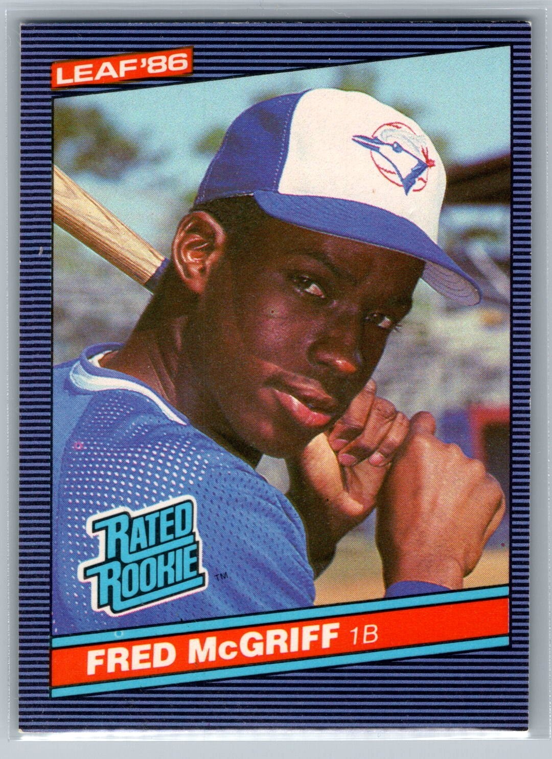 1986 Leaf Canadian - Rated Rookies Fred McGriff #28 (RC) - HOF NM *TEXCARDS*