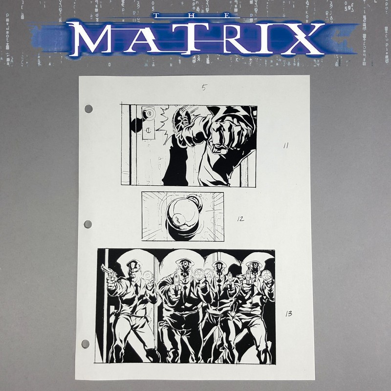 Image 7 of The Matrix Production Used Storyboard Trinity Chase 5 Movie Prop
