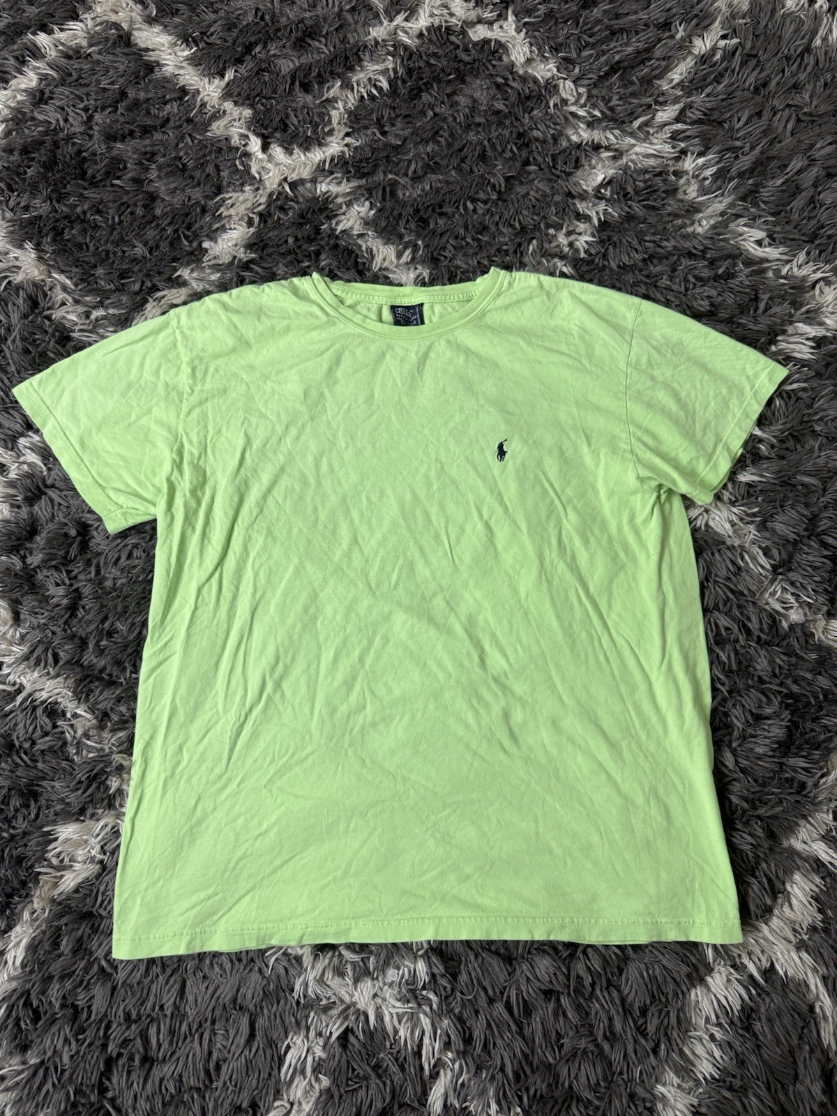 Vintage Polo Ralph Lauren T Shirt Mens Medium Green Crewneck Embroidered Pony