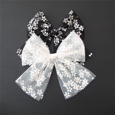 Large Tulle Bow Hair Clips for Baby Girls - Lace Hair Bow Women Cottagecore L...