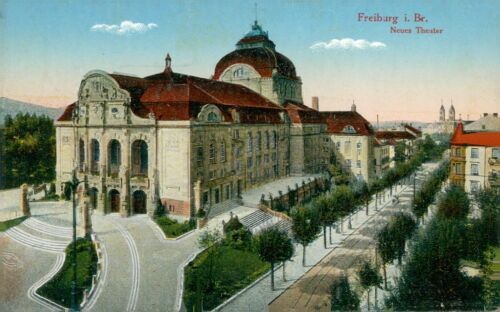 Ansichtskarte Freiburg i. Br. Neues Theater 1917 (Nr.791)