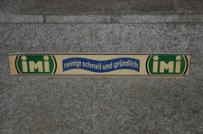 Altes Reklameschild IMI Reinigt Schnell Und Gründlich,Waschmittel,Henkel,Drog.