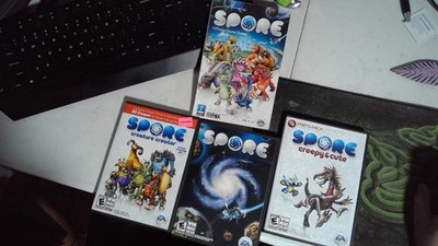 Spore (Windows/Mac, 2008) Creepy/Cute Pack, Creature Creator, Game Guide Book