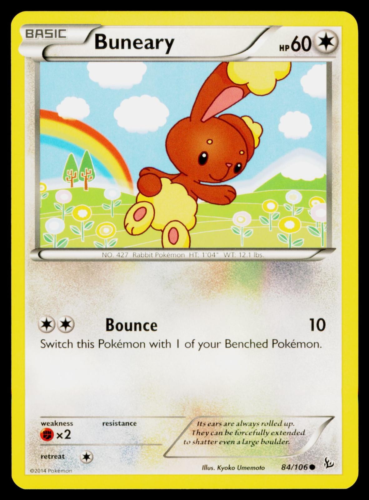Buneary - 84/106 NM Common Flashfire Pokemon