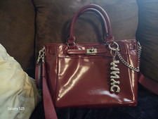 Burgundy Patent Satchel Top Handle Zip Purse ...