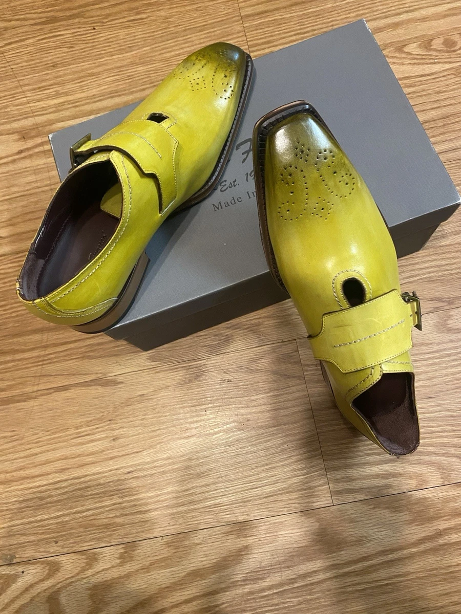 Leather Upper Yellow Dress Shoes for Men for sale | eBay