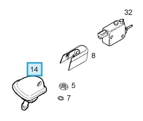 Rear Tailgate Washer Jet Zafira B Mk2 2005 to 2012 13389726 New Original - Picture 6 of 12
