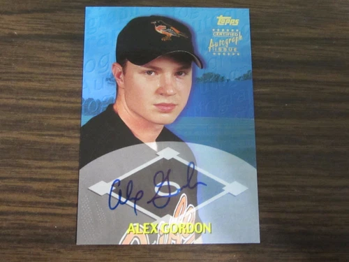 2000 Topps Traded Alex Gordon Autographed / Signed Card (B101) Baltimore Orioles