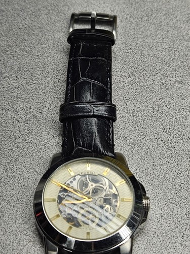 Fossil  Automatic Beige Skeleton Dial ME1026 Men's Watch - Picture 4 of 9