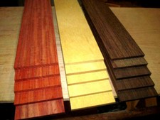 3 PIECE MULTIPAK THIN EXOTIC WENGE, YELLOWHEART, PADAUK 12" X 3" X 1/4"