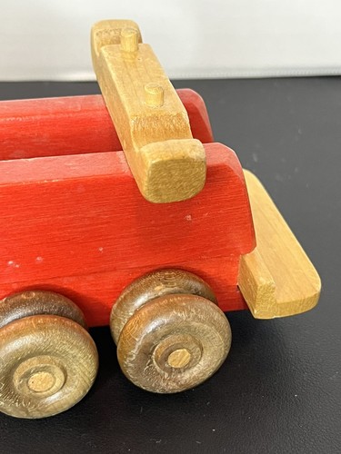 Wooden Red Truck Has Some Wear As Shown Estate 1950’s Gift Toy Vintage Boys - Picture 13 of 22