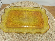 Last Supper Bread Plate Amberline 11"x7"